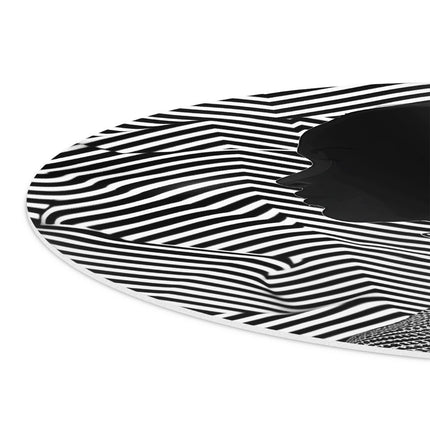 Wandcirkel detail Silhouet van een Vrouw voor een Zebrapatroon
