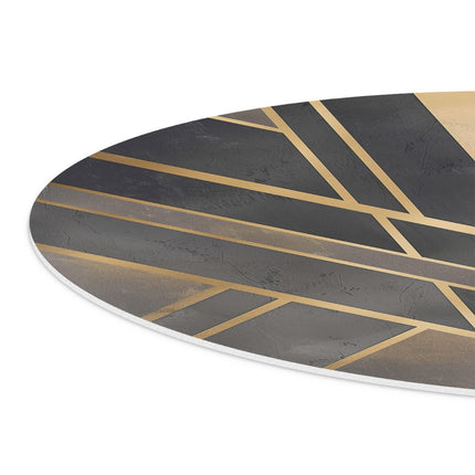 Wandcirkel detail Zwart en Goud Art Deco Behang