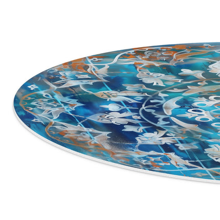 Wandcirkel detail Blauwe en Witte Mandala