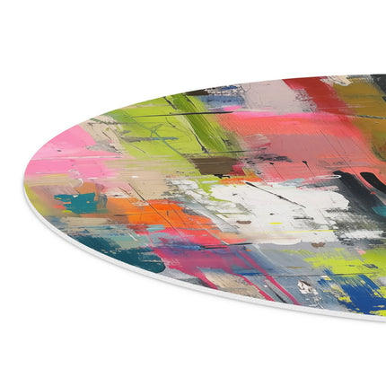 Wandcirkel detail Abstract Kunstwerk met Heldere Kleuren