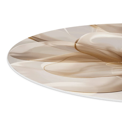 Wandcirkel detail Bloem met een Beige Achtergrond