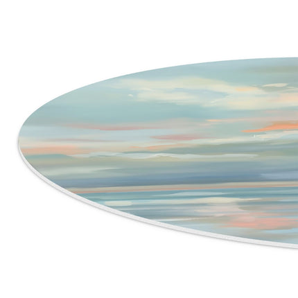 Wandcirkel detail Kunstwerk van Wolken boven het Water