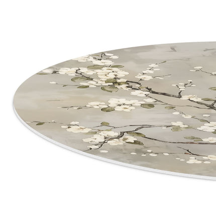 Wandcirkel detail Kunstwerk van een Boom met Witte Bloesems