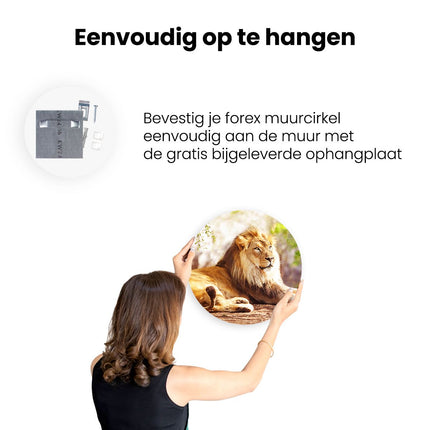 Wandcirkel ophangen Leeuw