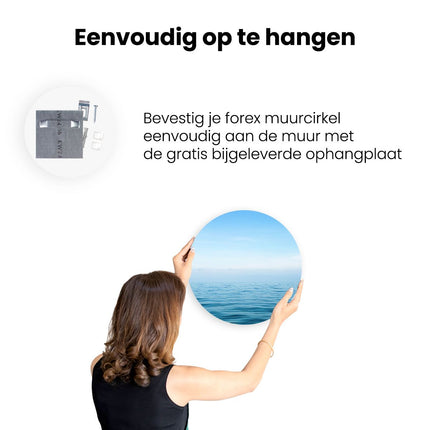 Wandcirkel ophangen Zee Met Een Blauw Hemel Achtergrond