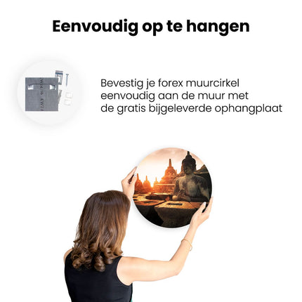 Wandcirkel ophangen Boeddha Beeld In Een Tempel