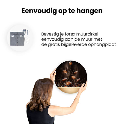 Wandcirkel ophangen Koffie Beker Met Koffiebonen Erin