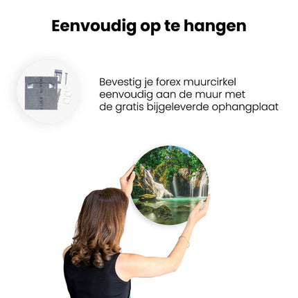 Wandcirkel ophangen Tropische Waterval 