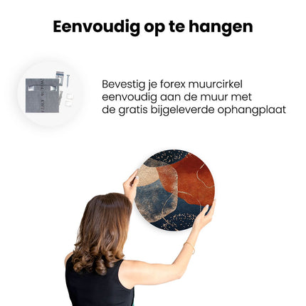 Wandcirkel ophangen Abstracte Kunst van Cirkels 