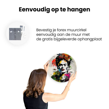 Wandcirkel ophangen Frida Kahlo