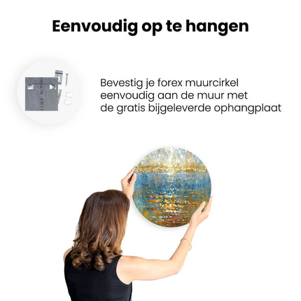 Wandcirkel ophangen Abstract Kunstwerk van een Zonsondergang