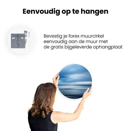 Wandcirkel ophangen Wazig Beeld van de Oceaan