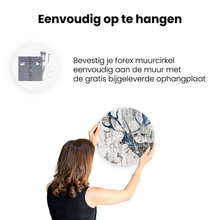 Wandcirkel ophangen Kunstwerk van een Hert met Gewei