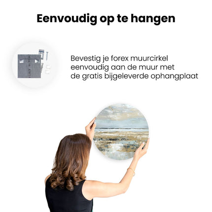 Wandcirkel ophangen Abstract Kunstwerk van een Landschap