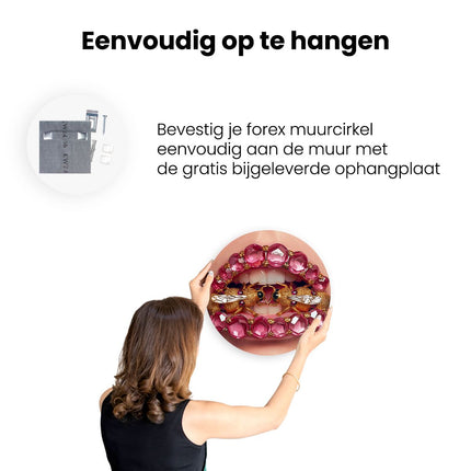 Wandcirkel ophangen Vrouwenmond met Bijen Erop