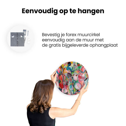 Wandcirkel ophangen Kunstwerk van Muzikanten die Instrumenten Bespelen