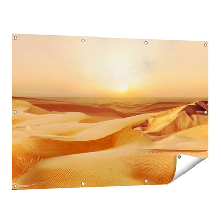 Tuinposter vooraanzicht Woestijn bij Zonsondergang in de Sahara