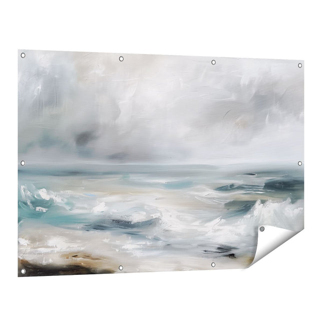 Tuinposter vooraanzicht Abstract Kunstwerk van een Stormachtige Zee