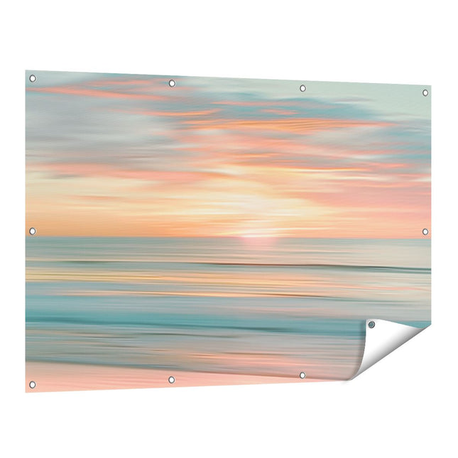 Tuinposter vooraanzicht Zonsondergang boven de Oceaan