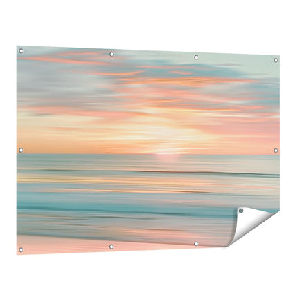 Tuinposter vooraanzicht Zonsondergang boven de Oceaan