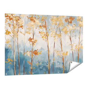 Tuinposter vooraanzicht Kunstwerk van Herfstbomen