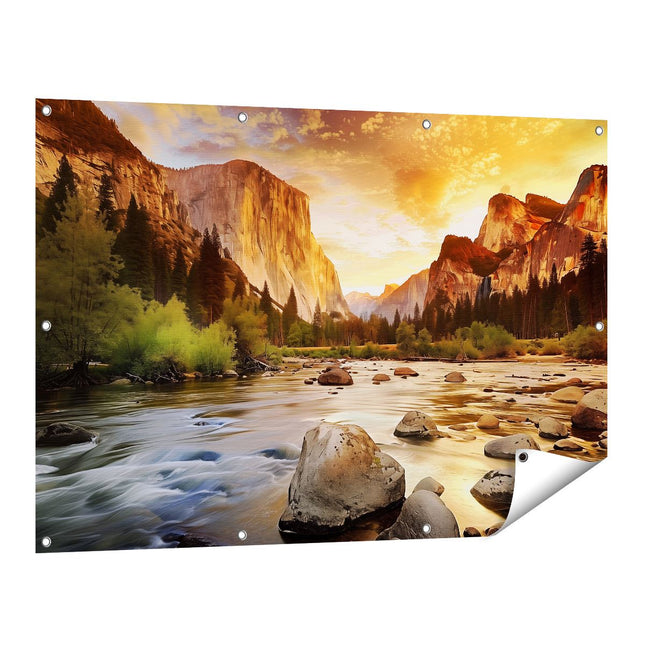 Tuinposter vooraanzicht Yosemite Nationaal Park