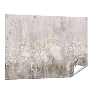 Tuinposter vooraanzicht Abstract Kunstwerk met Witte en Grijze Spatten