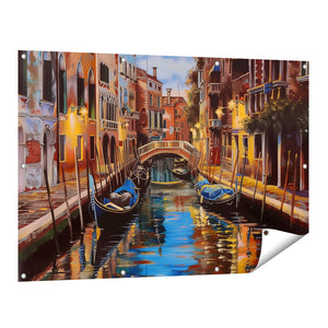 Tuinposter vooraanzicht Kunstwerk van een Kanaal in Venetië