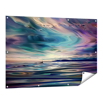 Tuinposter vooraanzicht Kunstwerk van een Walvis in de Oceaan