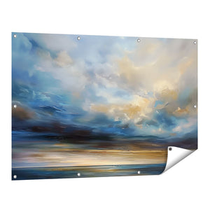 Tuinposter vooraanzicht Kunstwerk van een Bewolkte Hemel boven de Oceaan