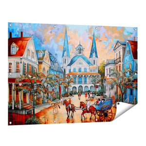 Tuinposter vooraanzicht Kunstwerk van een Paardenkoets in Charleston, Zuid-Carolina