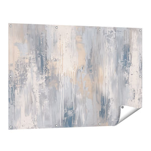 Tuinposter vooraanzicht Abstract Kunstwerk met Blauwe en Beige Kleuren