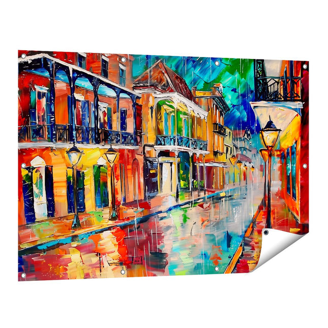 Tuinposter vooraanzicht Kunstwerk van een Straatbeeld in New Orleans