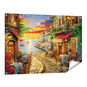 Tuinposter vooraanzicht Kunstwerk van een Straatbeeld