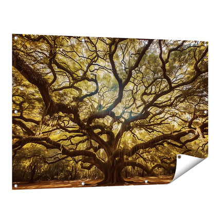 Tuinposter vooraanzicht Oude Eik in Charleston, Zuid-Carolina