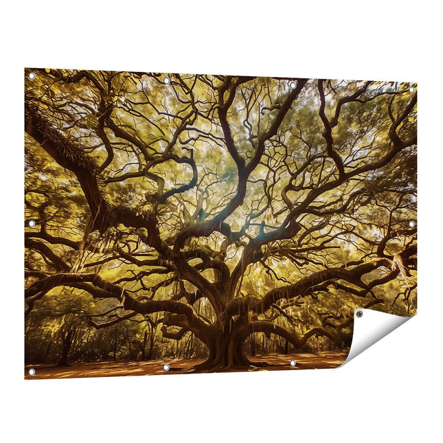 Tuinposter vooraanzicht Oude Eik in Charleston, Zuid-Carolina
