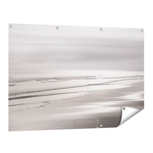 Tuinposter vooraanzicht Zwart Wit Beeld van een Strand