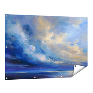 Tuinposter vooraanzicht Kunstwerk van Wolken boven de Oceaan