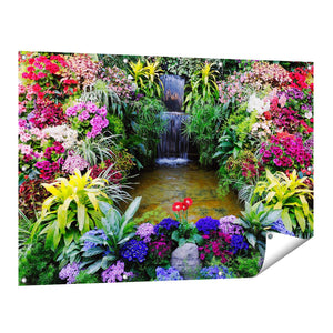 Tuinposter vooraanzicht Watertrappetje
