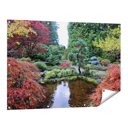 Tuinposter vooraanzicht Japanse Tuin