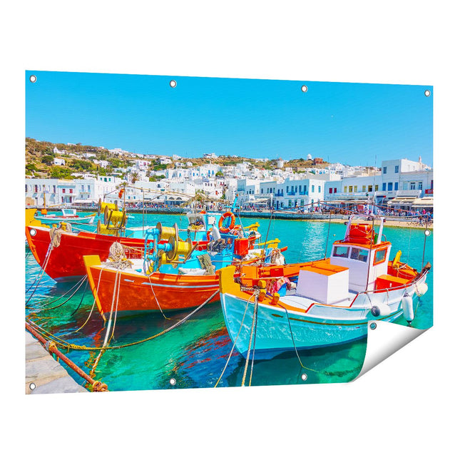 Tuinposter vooraanzicht Mykonos Islang