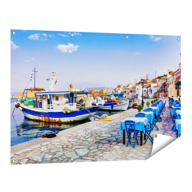 Tuinposter vooraanzicht Chalki Eiland