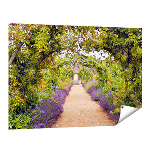Tuinposter vooraanzicht Lavendel Pad