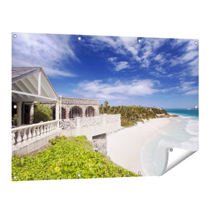 Tuinposter vooraanzicht Het Strandhuis