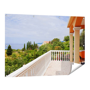 Tuinposter vooraanzicht Terras in Toscane