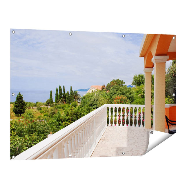 Tuinposter vooraanzicht Terras in Toscane