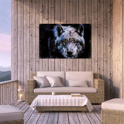 Tuinposter buiten terras Grijze Wolvenkop - Wolf