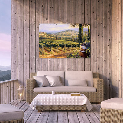 Tuinposter buiten terras Kunstwerk van een Wijngaard