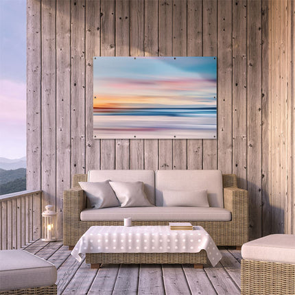 Tuinposter buiten terras Wazig Beeld van de Oceaan bij Zonsondergang