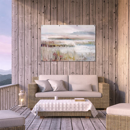 Tuinposter buiten terras Kunstwerk van Riet en Water
